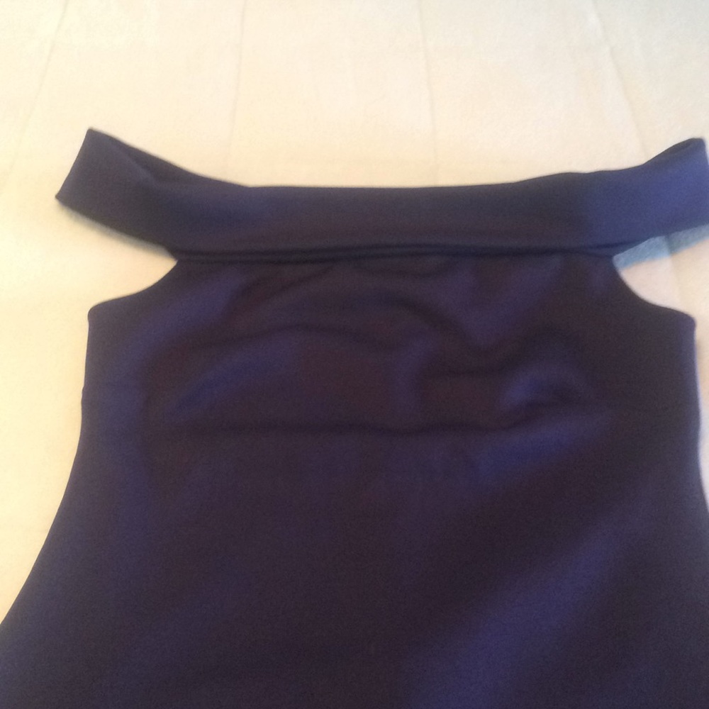 Lipsy London purple cold shoulder ruffle dress 10